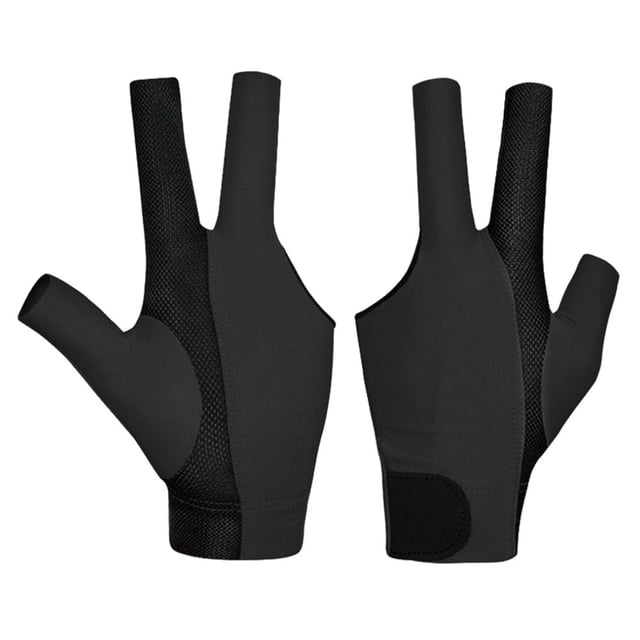 Mosiee 1Pcs Billiards Gloves 3-Finger Pool Snooker Glove Breathable For Left Rght Hand