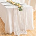 thumbnail image 4 of Table Runner 10ft,Runner 35x120 inch, Table Runner Gauze Rustic Table Runner, 4 of 5