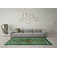 thumbnail image 3 of Ahgly Company Indoor Rectangle Persian Turquoise Blue Traditional Area Rugs, 3' x 5', 3 of 4