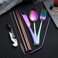 thumbnail image 3 of Couverts Arc-en-Ciel Portables, Couverts de Camping Colorés, Bento, 3 of 7