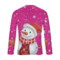 thumbnail image 4 of Brondbend Men's Tops Christmas Men’s Shirt Long Sleeve Crewneck Workout Pullover Printed Fashion Blouse Loose Work Clothes Pink, 4 of 4