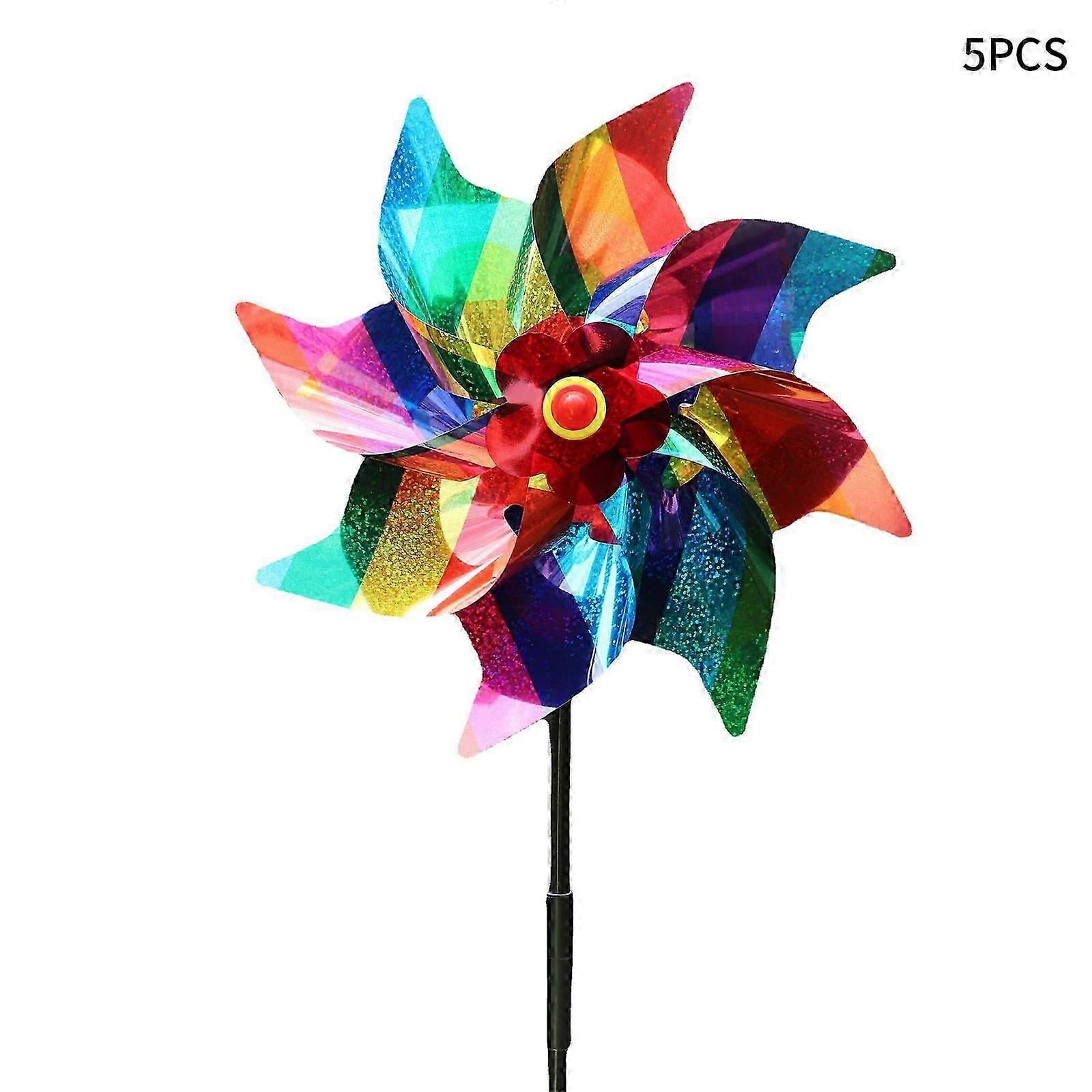 Spinner Protection Reflective Bird Deterrent Pinwheels - 5pcs Windmill Spinners for Garden ...