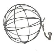 VINNED Chew Toys Hollow Sphere Rabbit Stainless Steel Wire Dispenser for Pet Toy Ball with Chain Hook Gift Pet-Keeping