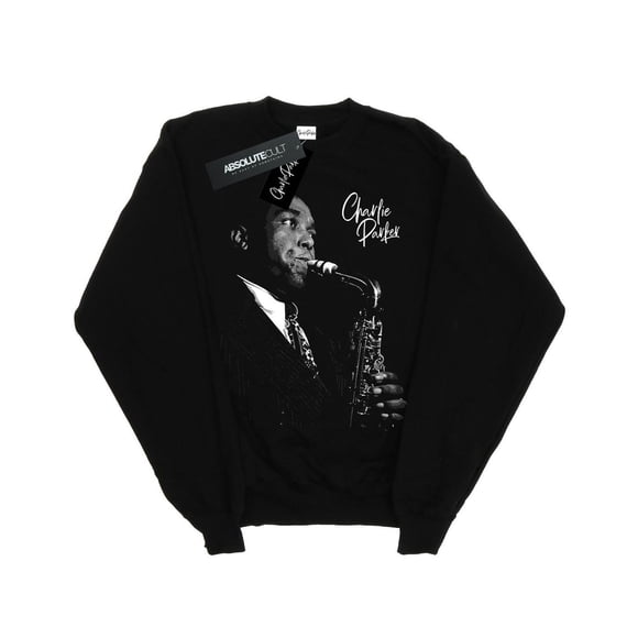 Charlie Parker Mens Playing Saxophone Sweatshirt