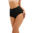 thumbnail image 5 of INSPIRE CHIC Women's High Waist Tummy Control Underwear Briefs Flatten Stomach Shaping Panties S Black, 5 of 6