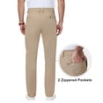 thumbnail image 2 of Lavenicole Men's Golf Work Pants 30" 32" Classic Fit Stretch Flat Front Casual Dress Pants with Pockets Khaki, 2 of 6