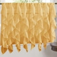 thumbnail image 4 of Sweet Home Collection  Camel Vertical Ruffled Waterfall Valance and Curtain Tiers 24" tier pair, 4 of 5
