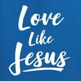 thumbnail image 5 of Wild Bobby Love Like Jesus Inspirational/Christian Women Standard V-Neck Tee, Royal, Large, 5 of 5