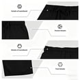 thumbnail image 4 of hlysgo Men's Lightweight Casual Pants Elastic Waist Drawstring Pant Summer Beach Loose Fit Trousers with Pockets Black,S, 4 of 6