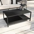 thumbnail image 6 of Martha Stewart Indoor-Outdoor Patio Coffee Table with Lower Shelf and Steel Frame in Black, 6 of 12