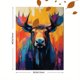 thumbnail image 3 of Qisvanset Framed Canvas Wall Art 12x16 Inch Colorful Abstract Moose Panoramic Canvas Art, 3 of 5