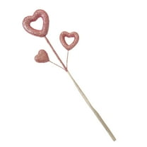 Cheapark 3-Piece Glitter Foam Heart Cutouts - Pink/Red/White Optional - Handmade Bouquet Ornaments For Valentine’S Day & Christmas