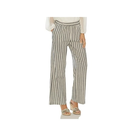 Vince Camuto Womens Linen Striped Wide Leg Pants