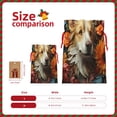 thumbnail image 3 of Rocae Vintage Colorful Flower Puppy for Christmas Drawstring Linen Gift Bag with Drawstrings Treat Bag Goody Present Bags for Christmas Party Favor-Medium, 3 of 9