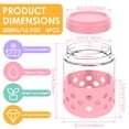 thumbnail image 2 of FUYGRCJ 4 Pack Glass Overnight Oats Containers with Lids, 16.9 oz Mason Jars with Silicone Sleeves, Airtight Leak-Proof Meal Prep Jars for Pudding, Oatmeal, Yogurt, Snacks, Smoothies, Salads, 2 of 11