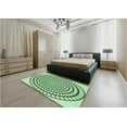 thumbnail image 5 of Ahgly Company Machine Washable Indoor Round Transitional Mint Green Area Rugs, 7' Round, 5 of 7