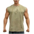thumbnail image 2 of asjyhkr Mens Casual Tank Tops Sleeveless Crew Neck Shirts Hiking Beach Vacation Summer Shirts, 2 of 5
