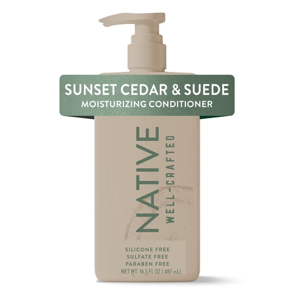 Native Moisturizing Men's Conditioner, Silicone and Sulfate Free, Sunset Cedar & Suede, 16.5 fl oz