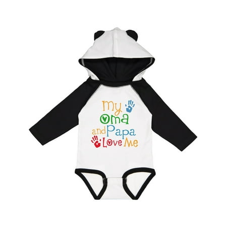 

Inktastic My Oma and Papa Love Me Gift Baby Boy or Baby Girl Long Sleeve Bodysuit