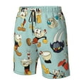 thumbnail image 5 of Characters Cuphead Show Men's Beach Shorts Swim Trunks Casual Quick Dry Board Shorts Swimwear with Mesh Lined and Pockets, 5 of 8