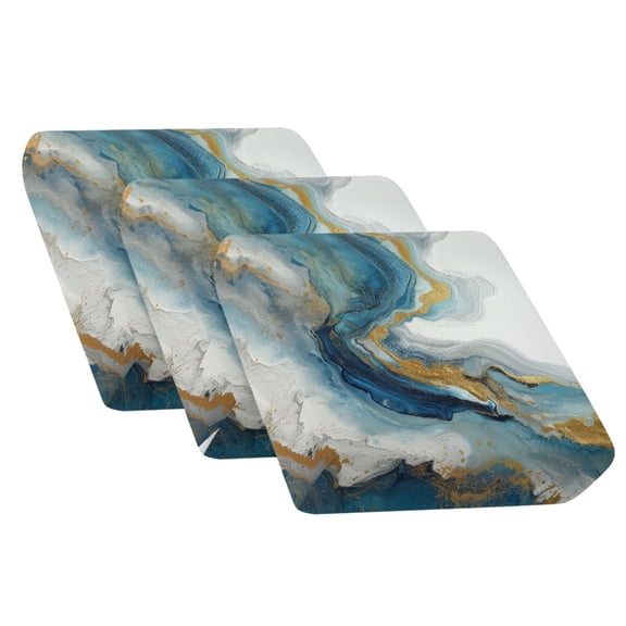 TSOVTHRID Blue White Marble Texture Print Couch Cushion Covers, Couch Cover Sofa Slipcover for Chair Cushions Washable Sofa Cushion Furniture Protector with Elastic Bottom, 24x24 Inch