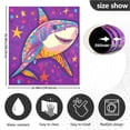 thumbnail image 6 of Dailycode Dishwasher Magnet Cover Magnetic Fridge Door Cover Home Kitchen Decor, Cute Shark and Star, 23"x 26", 6 of 6