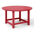 thumbnail image 5 of WestinTrends Malibu Kids Outdoor Patio Furniture HDPE 38" Wide Round Dining Table, Red, 5 of 16