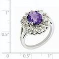 thumbnail image 2 of Primal Silver Sterling Silver Rhodium-plated Diamond and Amethyst Ring, 2 of 4