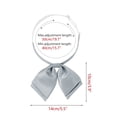 thumbnail image 2 of CORBATA DE LAZO DOBLE CAPA AJUSTABLE DE SATÉN PARA MUJERES INSPIRE CHIC PARA CAMISA UNIFORME GRIS PLATA TALLA ÚNICA, 2 of 5
