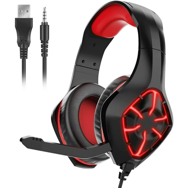 Pro Gaming Headset for Noise Cancelling Over Ear Headphones with Mic