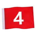thumbnail image 3 of Bandera de golf estándar, accesorio de golf, bandera grande numerada para putting green, roja, para club de campo, césped, campo de práctica, patio 4, 3 of 8
