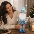 thumbnail image 6 of Sahpxhe Christmas Gnomes Plush Decor, 21 inch Adorable Blue Winter Standing Stuffed Toy for Home Table Fireplace Indoor Decorations, 6 of 6