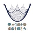 thumbnail image 2 of Natural Fishing Net Decor with Shells 79 Inch Beach Theme Decor for Party Home Bedroom Wall Hanging Fish Net Decorations, 2 of 7