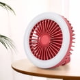 thumbnail image 4 of Mini Portable USB Rechargeable LED Night Light Foldable Carabiner Hanging Fan, 4 of 8
