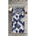 thumbnail image 3 of Ambesonne Navy Quilted Bedspread Set 2 Pcs, Patchwork Style Dots Star, Twin Size, Navy and White, 3 of 3