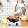 thumbnail image 4 of HUSERYT 1-Burner Electric Griddle - 500W, Portable, Thermostat Controlled, White, 4 of 5