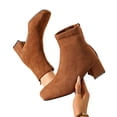 thumbnail image 4 of OKBOP Women's Platform Boots Round Toe Zip-Up Stability Foam Cushioning Brown Stylish Women's Boots Sizes 36, 4 of 5