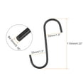 thumbnail image 2 of Uxcell S Hanging Hooks, 4inch/110mm Extra Long Carbon Steel Hanger, Black, 2Pack, 2 of 5