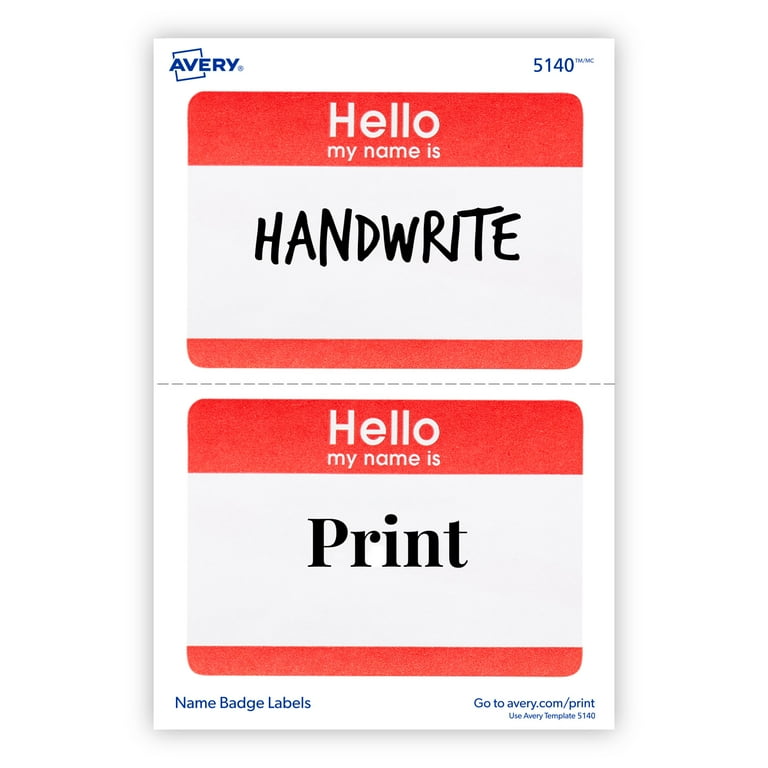 avery-adhesive-name-tags-self-stick-labels-100-sticky-badges-for-clothing-red-border-05140-walmart-com for Free Printable Hello My Name Is Name Tags Avery Adhesive Name Tags, Self-Stick Labels, 100 Sticky Badges for Clothing, Red Border (05140) - Walmart.com for Free Printable Hello My Name Is Name Tags
