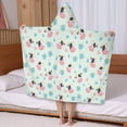 thumbnail image 5 of Green Cow Coffee Pattern Hooded Bath Towel，50"x30" for Ages 3 To 12 Kids, Quick Dry Lightweight Soft Microfiber Hood Beach Towel Cover Up for Kids, 5 of 7
