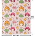 thumbnail image 2 of Cute Mushroom Blanket Soft Fuzzy Flannel Lightweight Pink Mushrooms Throw Blanket for Couch Sofa Bed Mushroom Decor Birthday Gifts Blankets for Adult Baby Kids Pet Blanket All Season 60"x50", 2 of 6