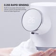 thumbnail image 4 of Zootealy 320mL Automatic Foam Soap Dispenser with Temperature & Power Display Infrared Hand-free Touchless Soap Dispenser Foam Lotion Gel Auto Hand Soap Dispenser for Bathroom Kitchen USB Rechargeable, 4 of 6