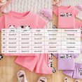 thumbnail image 3 of KPOPLK 2 Piece Toddler Baby Girl Summer Clothing Set 12 18 24 Months 2T 3T 4T 5T Animal Print Outfits Clothes Short Sleeve Crew Neck T Shirt Elastic Waist Shorts(6-9 Months,Purple), 3 of 8