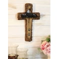 thumbnail image 1 of Rustic Western Black Bears Momma And Cubs On Bear Trail Wall Cross Decor Plaque, 1 of 5