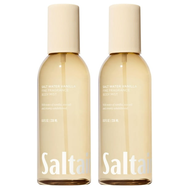 Body Mist Saltair, paquete de 2 unidades, agua salada, aroma a vainilla, 240 ml