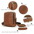 thumbnail image 5 of Contact's Genuine Leather Men's Messenger Bag Vintage Shoulder Bags for 7.9" Ipad Mini High Quality Male Crossbody Bag (Brown), 5 of 7