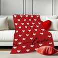 thumbnail image 3 of Valentine's Day Gifts Pink Red Throw Blankets for Couch Valentines Day Love Heart Gnome Plaid Blanket Lightweight Cozy Warm Fuzzy Plush Fleece Blankets for Couch Bed Sofa Birthday Gift 27x39 Inch, 3 of 4