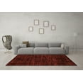 thumbnail image 3 of Ahgly Company Indoor Round Abstract Orange Modern Area Rugs, 5' Round, 3 of 4