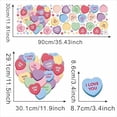thumbnail image 5 of 11*35in Peel and Stick Wall Decal - Large Removable Heart Vinyl Sticker, Colorful Romantic Wall Decor for Bedroom, Living Room, Apartment (30x90cm)-dh, 5 of 5