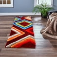 thumbnail image 3 of MDA Rug Imports Mateos Shag Collection Multicolor Abstract Area Rug 2'3'' X 8' 8' Runner Living Room, Bedroom, Dining Room Rectangle, 3 of 5